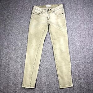 FP Free People Green Vintage Wash Skinny Faded Ankle Jeans Womens 25 (26x27)